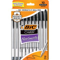 BIC Cristal Xtra Smooth Stic Ballpoint Pen - 10Pk Black