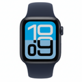 Apple Watch SE 3 Midnight with navy band on a white background