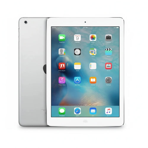 1st generation Silver Apple iPad Air on a white background