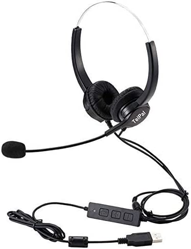 TelPal Corded Noise Cancelling USB Headset