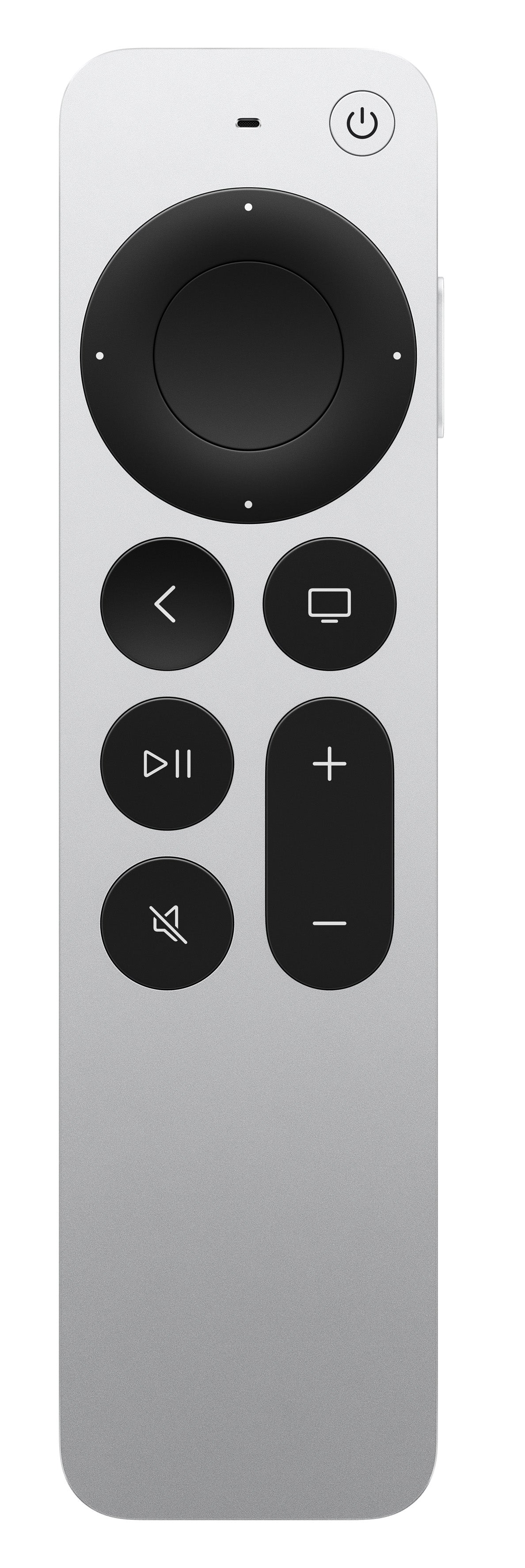 Apple TV remote on white background