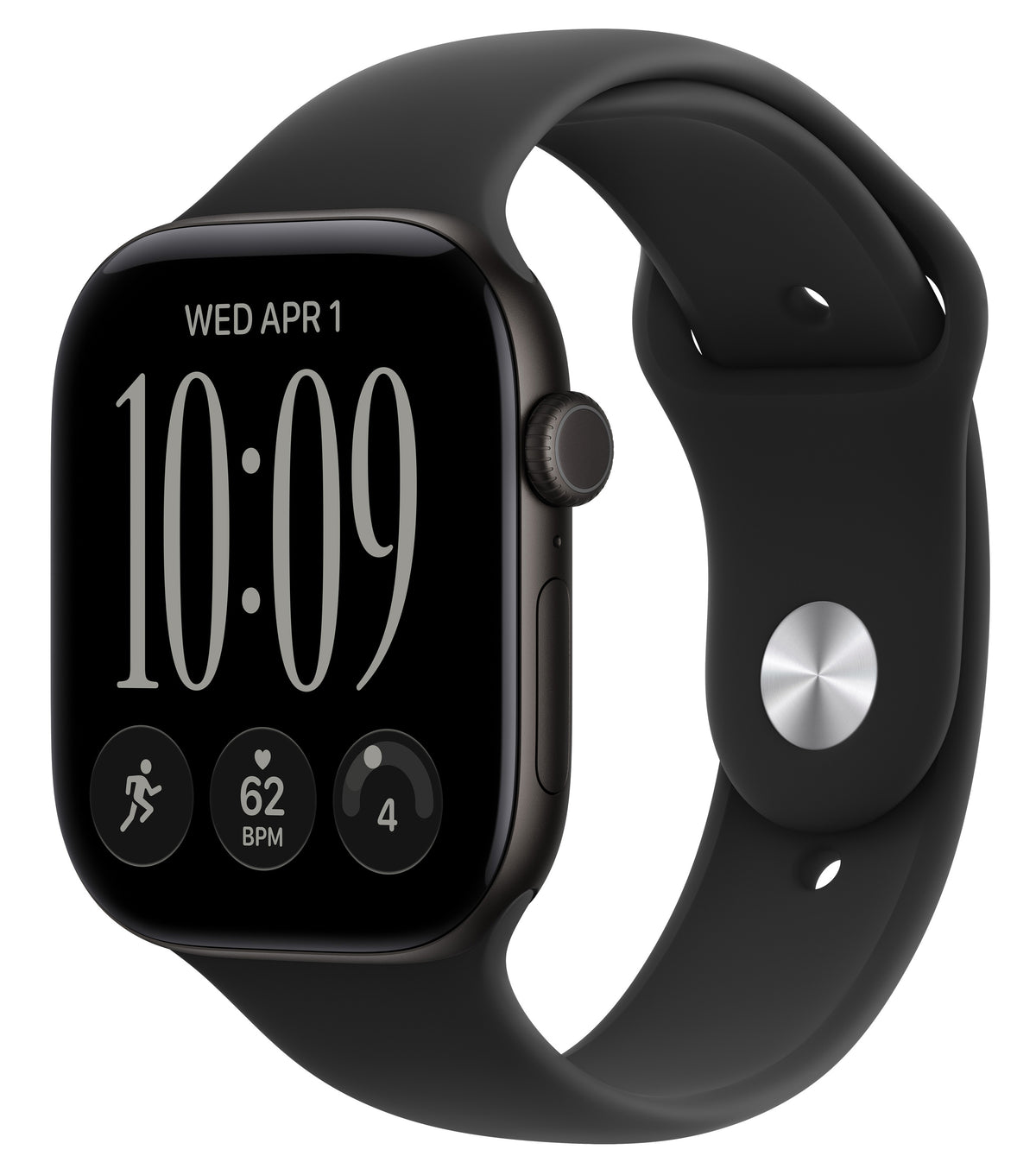 Apple Watch series 12 black on a white background