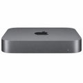 Gray Apple device with a logo on a white background