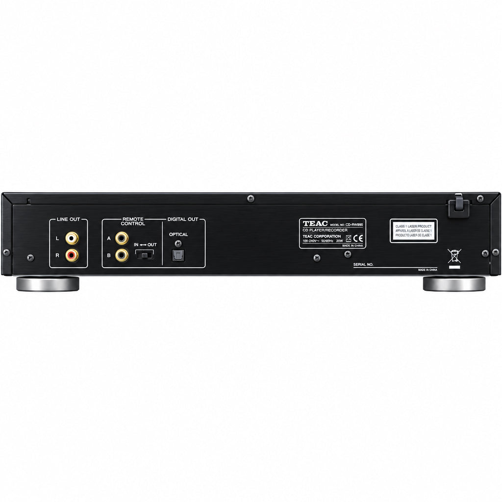 back of a Teac cd player showing RCA ports