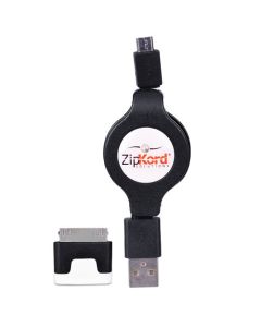 ZipKord Retractable Micro USB Cable & 30pin