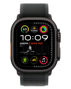 Apple Watch Ultra 2 GPS + Cellular 49mm Black Titanium Case with Black Trail Loop - M/L