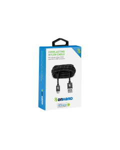 (OPEN BOX) OnHand 5ft USB-A to Micro USB Cable Black