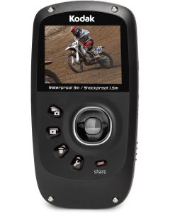 (CRC) Kodak PlaySport Action Camera w/ Clip-on Carrying Case