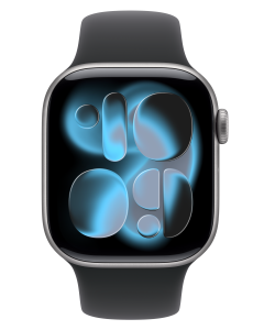 Apple Watch Series 11 GPS + Cellular 42mm Space Gray Aluminum Case with Black Sport Band - M/L