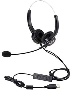 TelPal Corded Noise Cancelling USB Headset