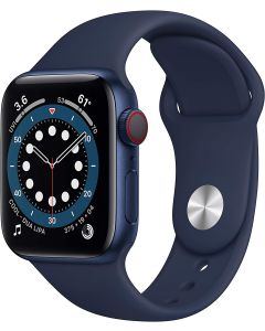 (Open Box) Apple Watch Series 6 GPS+Cellular 40mm Blue Aluminum w Deep Navy Sport Band
