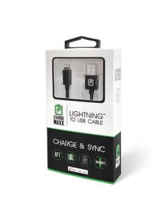Charge MAXX Braided Charging Cable Black 6Ft
