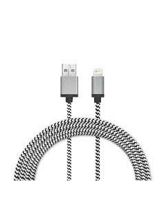 Libratel Braided USB - Lightning Black/White 7ft