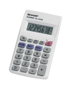 Sharp EL-233SB Basic Calculator White